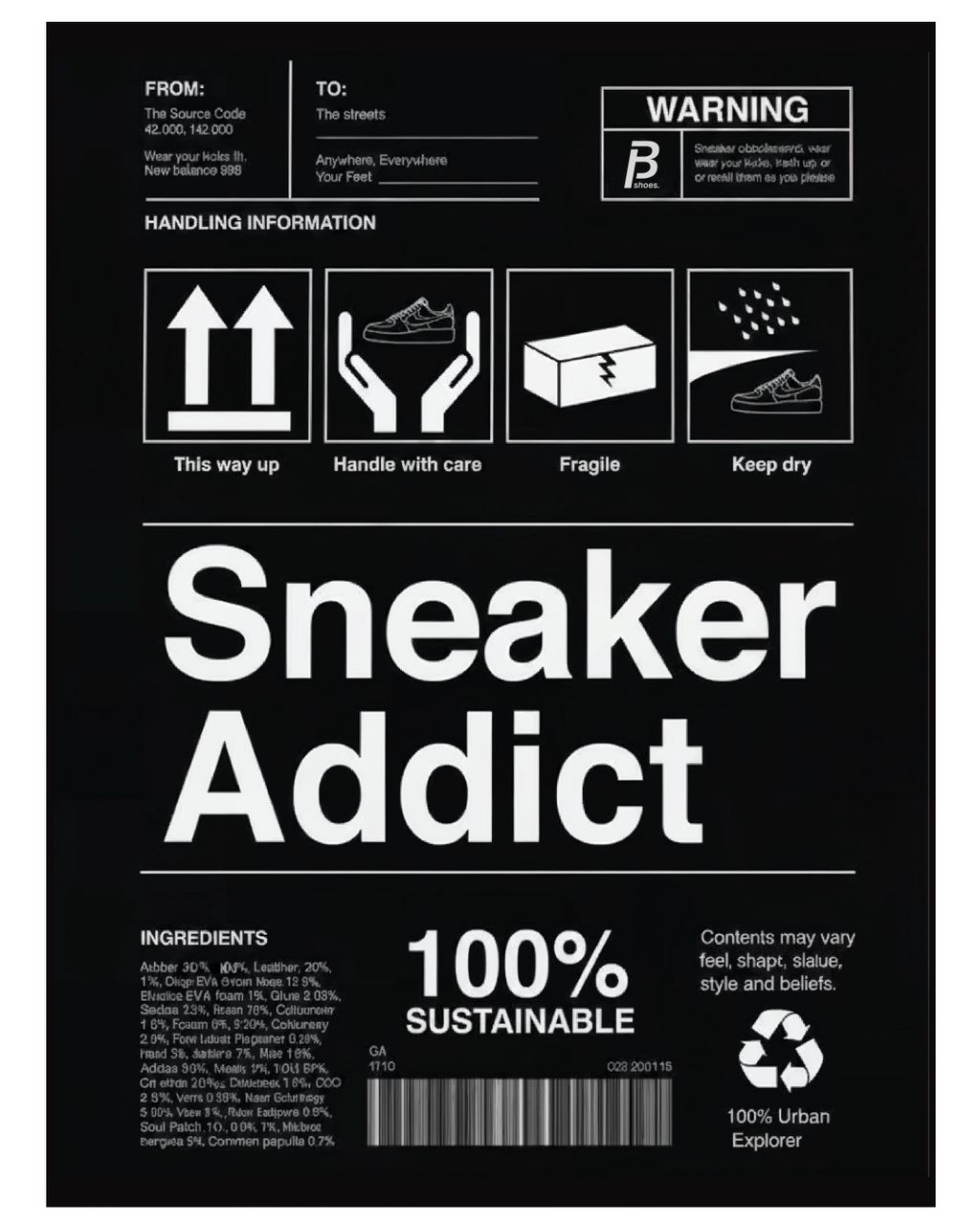 Cuadro Sneaker Addict – Arte Urbano para Coleccionistas