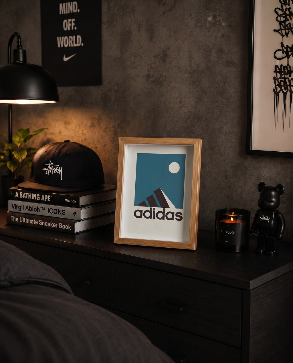 Cuadro Adidas Minimal – Arte Geométrico Urbano