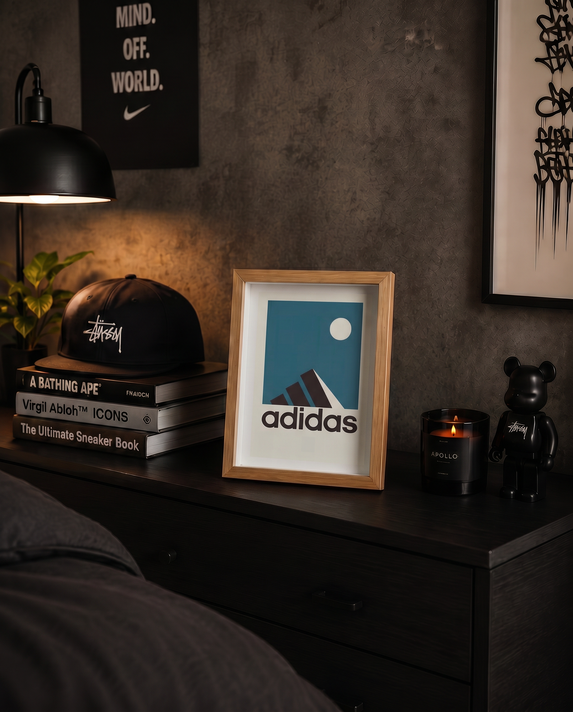 Cuadro Adidas Minimal – Arte Geométrico Urbano