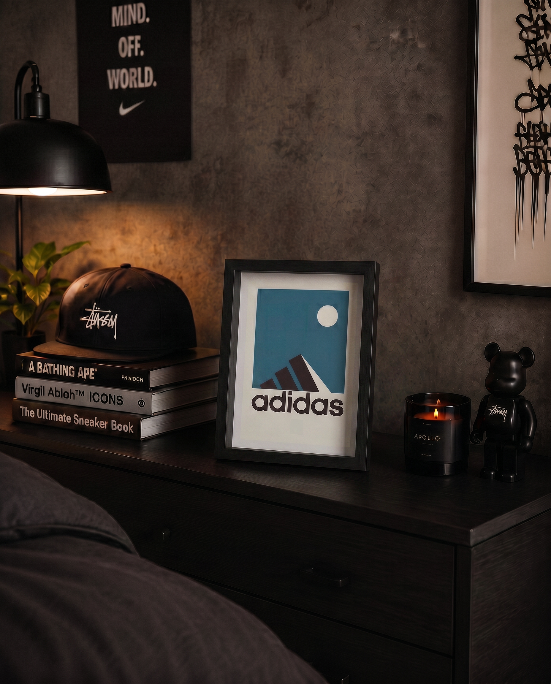 Cuadro Adidas Minimal – Arte Geométrico Urbano