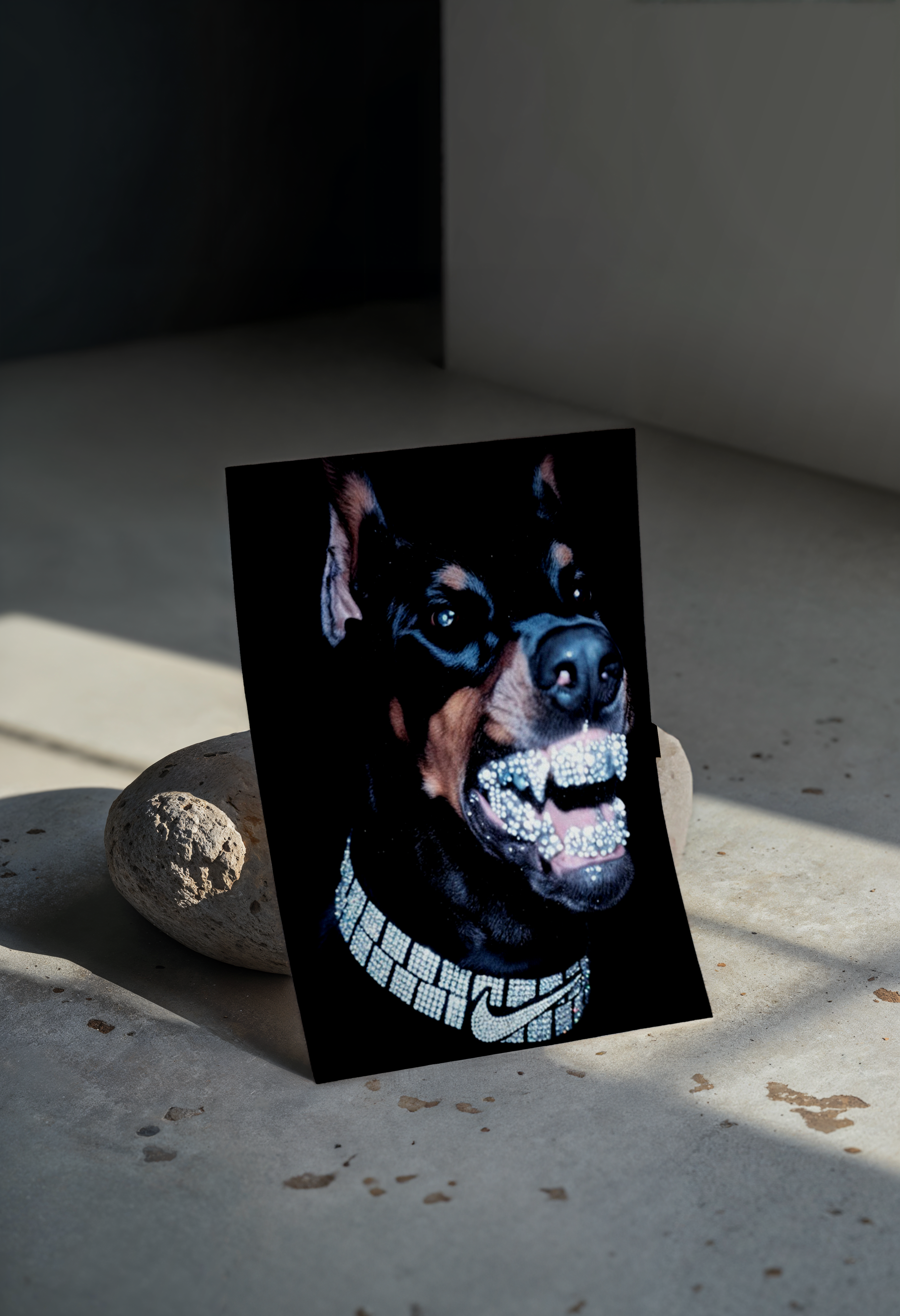 Cuadro Diamond Dog – Arte Urbano con Brillo Sneaker