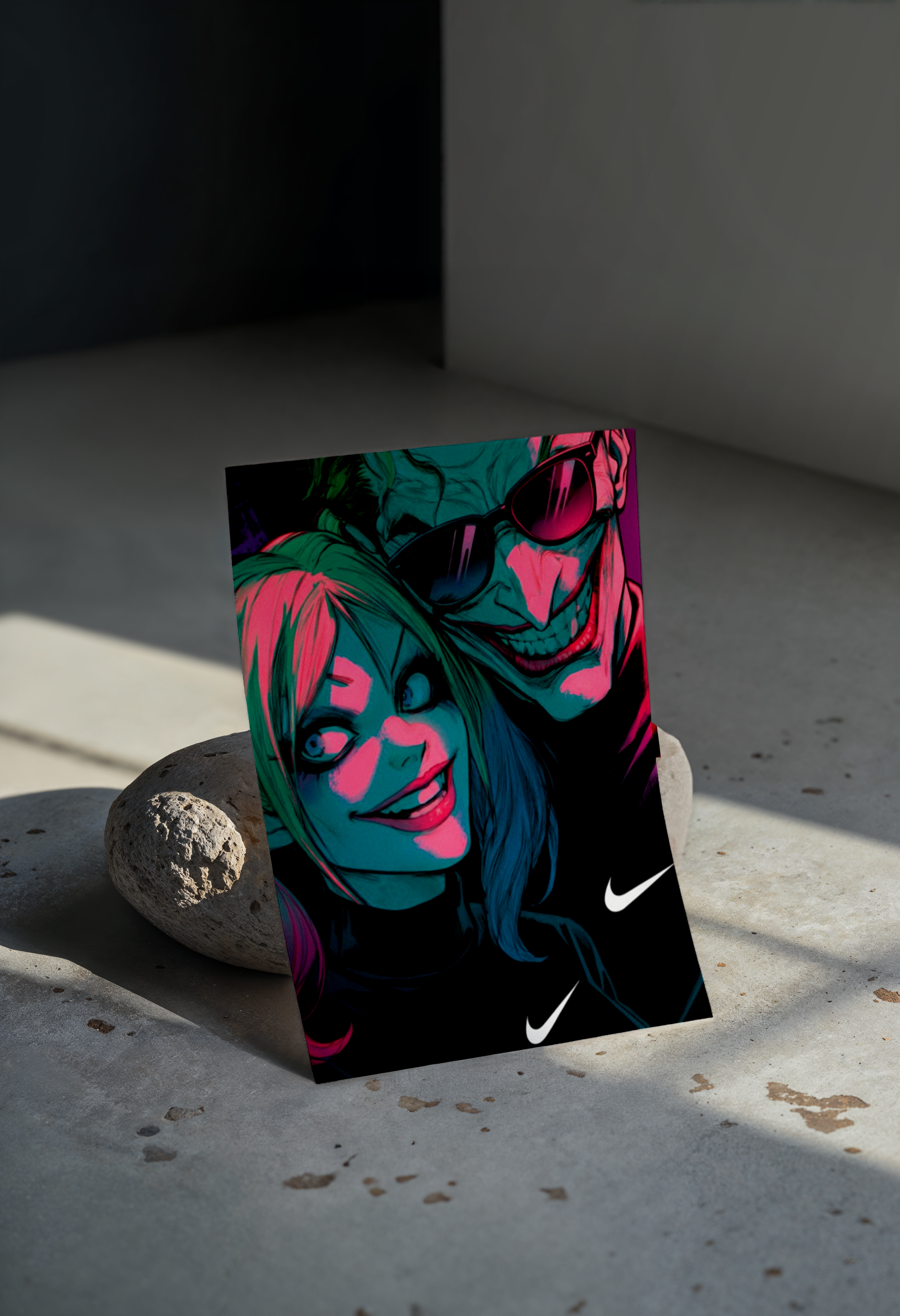 Cuadro Harley Queen x Joker Nike – Arte Urbano Neón
