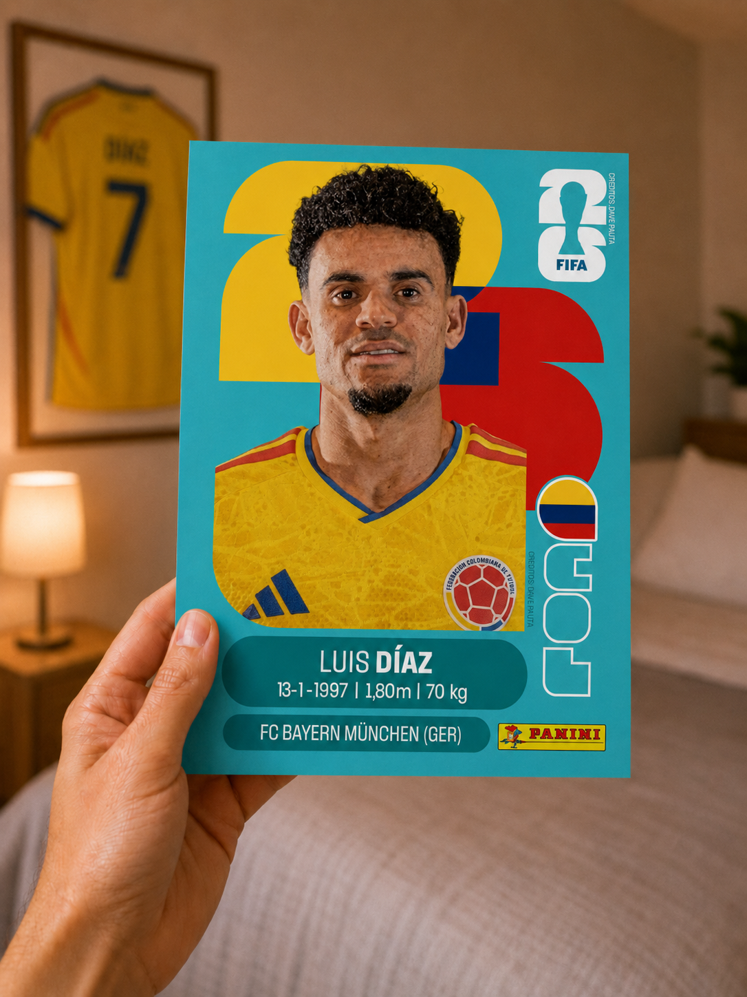 Luis Díaz Colombia | Lámina Mundial 2026 15x20