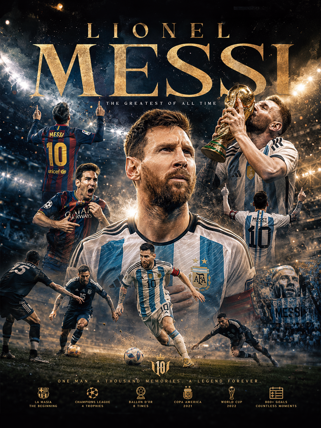 Lionel Messi | Póster The Greatest 15x20
