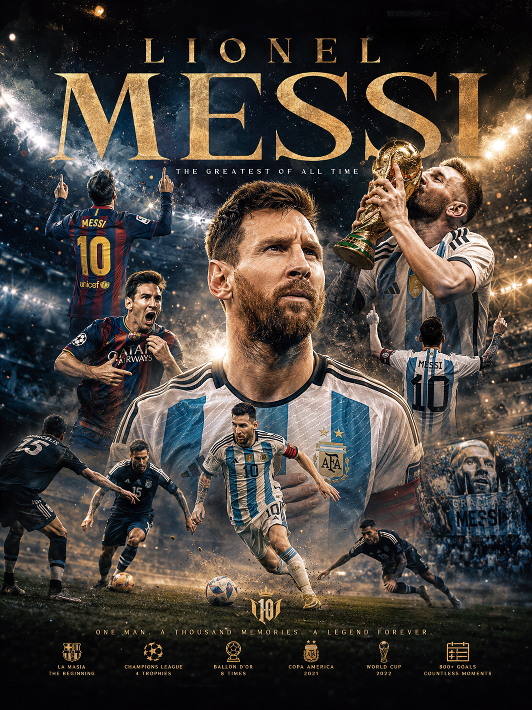 Lionel Messi | Póster The Greatest 15x20