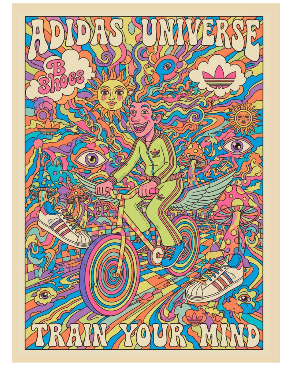 Cuadro Adidas Universe Train Your Mind – Arte Psicodélico