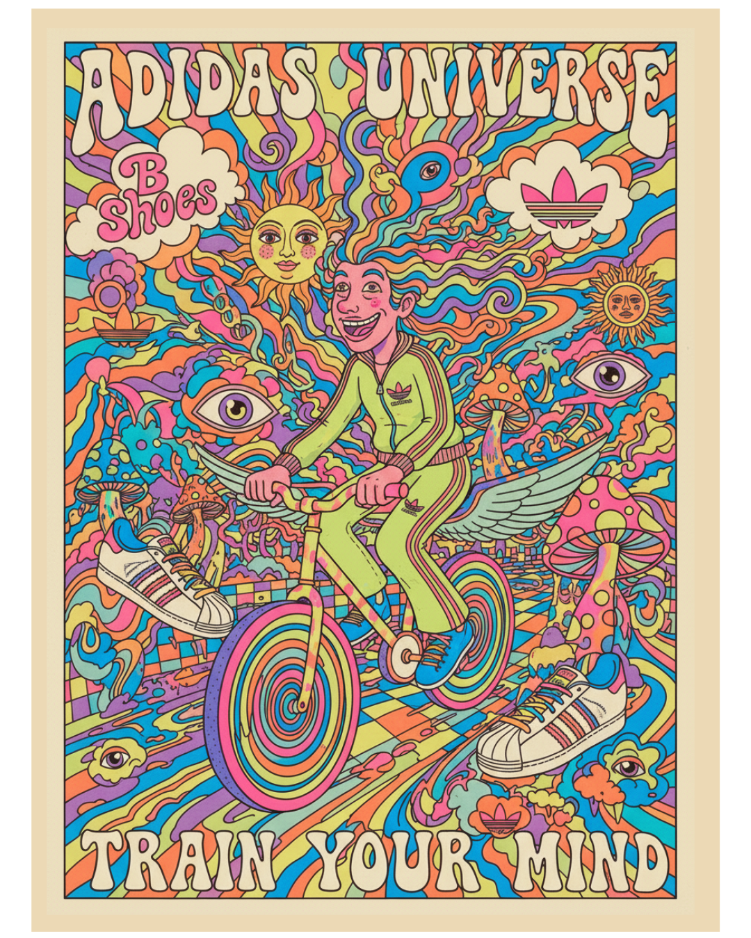 Cuadro Adidas Universe Train Your Mind – Arte Psicodélico