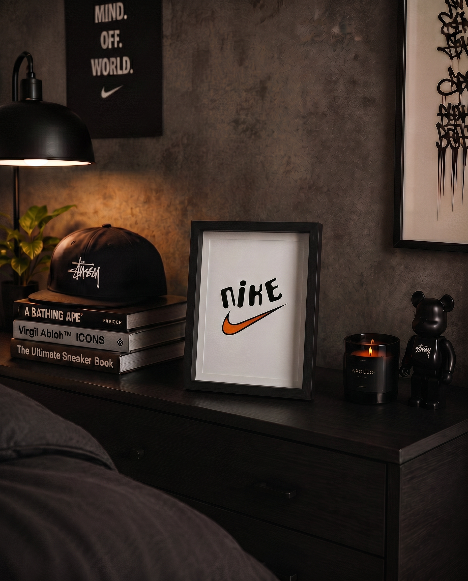 Cuadro Nike Vintage Swoosh – Arte Minimalista Urbano