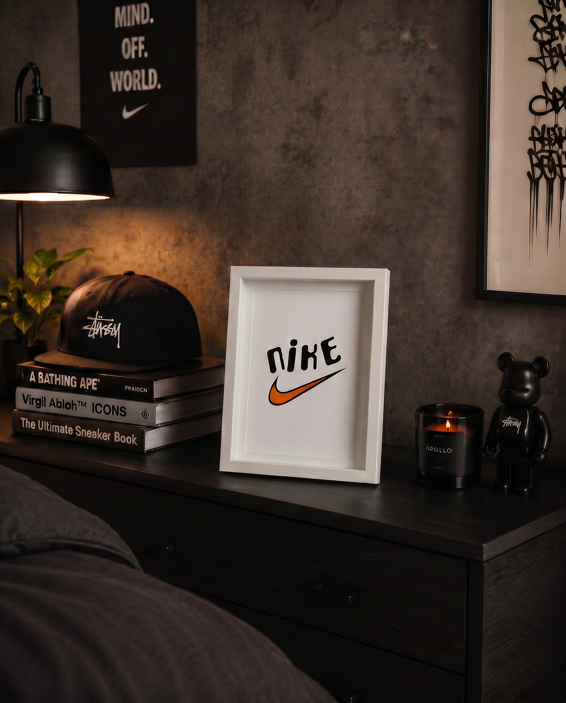 Cuadro Nike Vintage Swoosh – Arte Minimalista Urbano