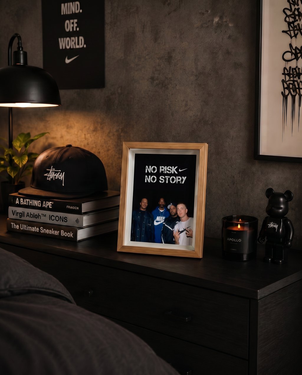 Cuadro Nike No Risk No Story  – Arte Hip Hop Urbano