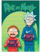 Cuadro Rick and Morty Adidas Nike – Arte Urbano Pop