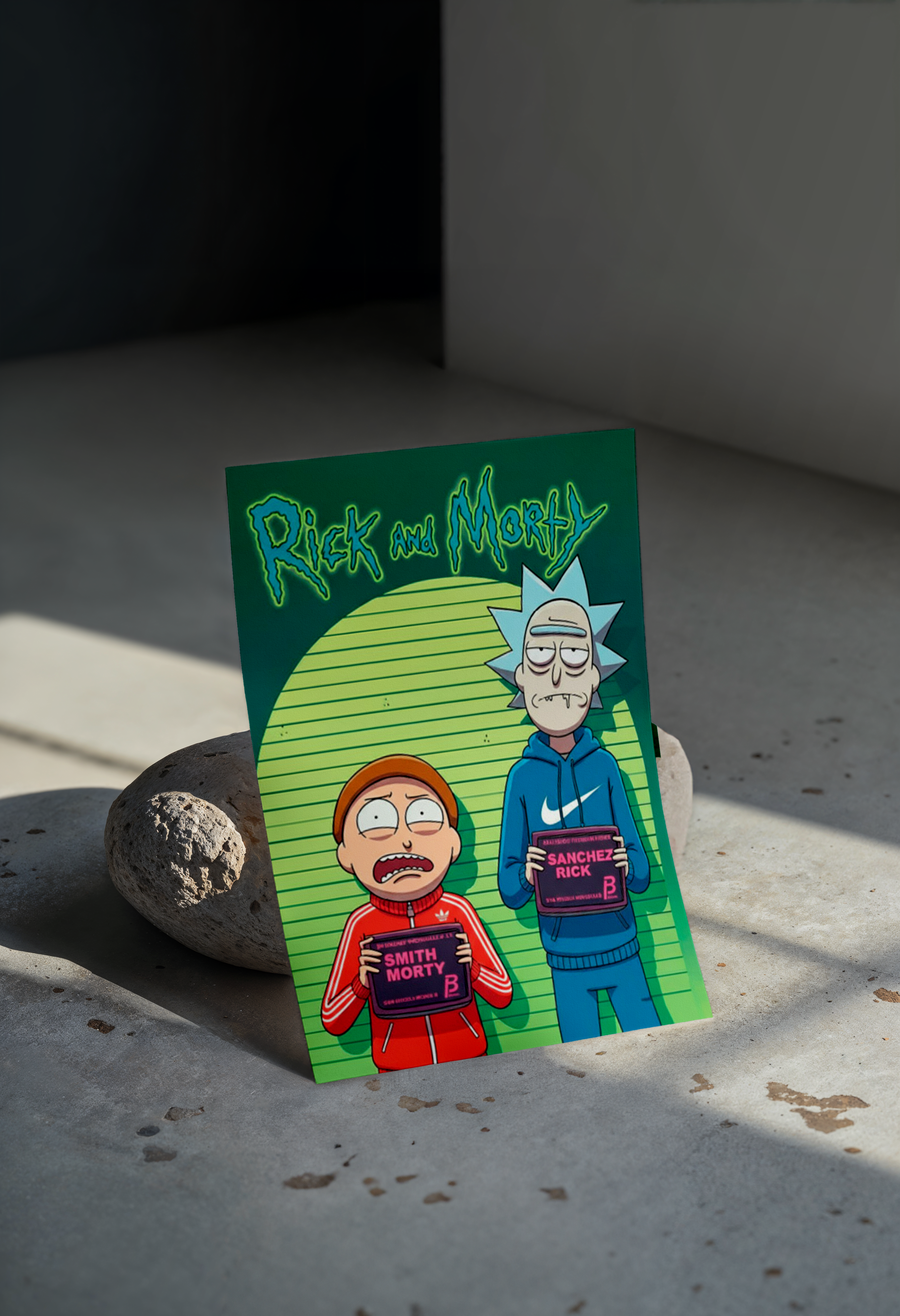 Cuadro Rick and Morty Adidas Nike – Arte Urbano Pop