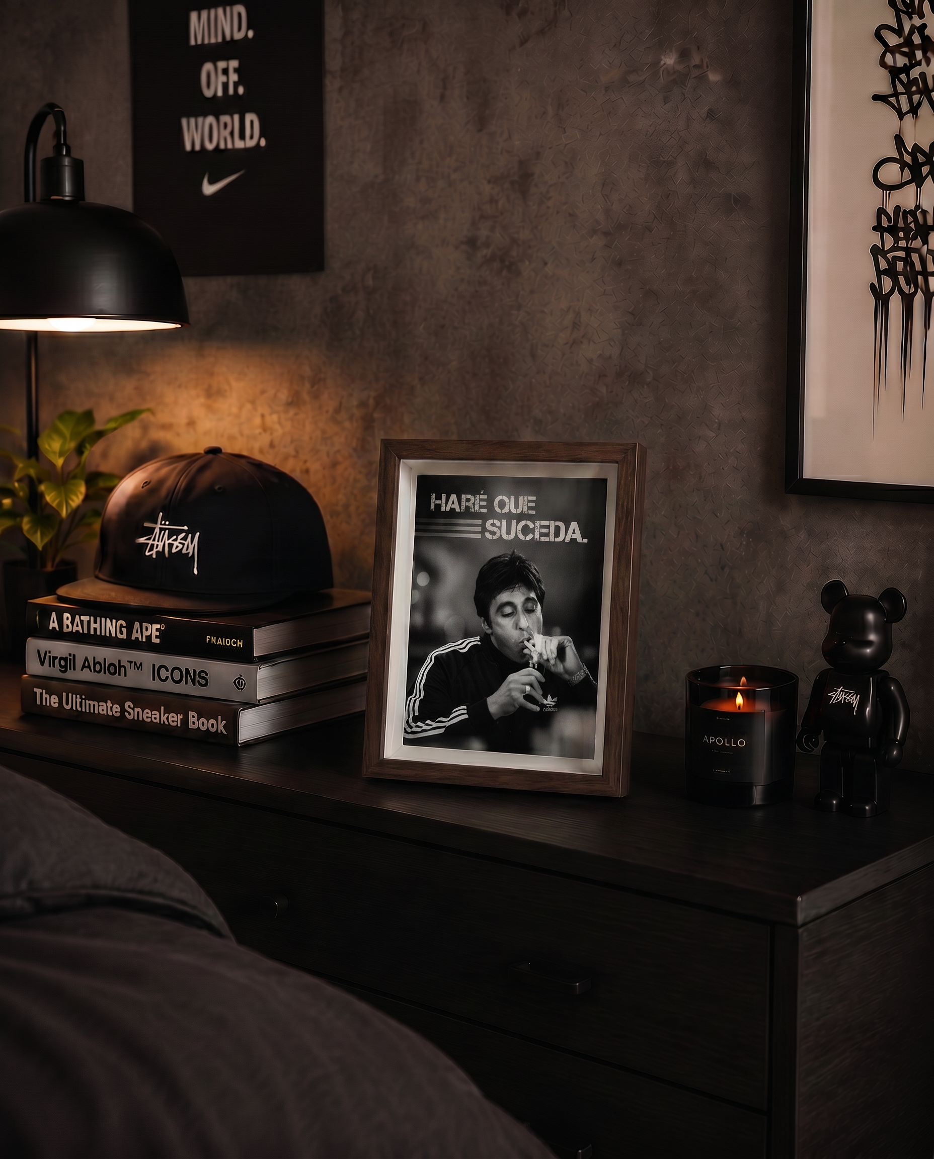 Cuadro Scarface Haré Que Suceda Adidas – Arte Urbano de Cine