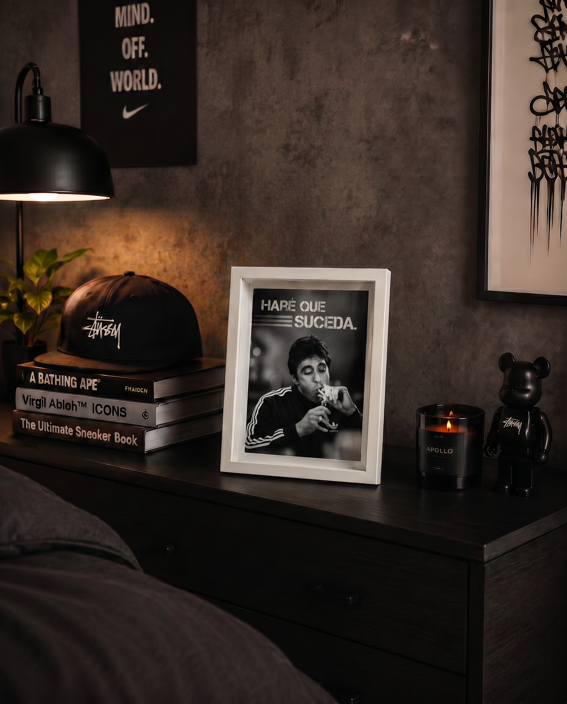 Cuadro Scarface Haré Que Suceda Adidas – Arte Urbano de Cine