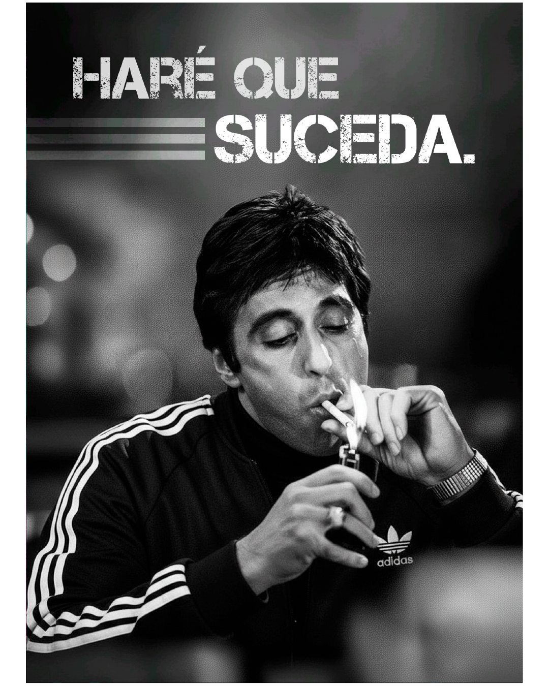 Cuadro Scarface Haré Que Suceda Adidas – Arte Urbano de Cine