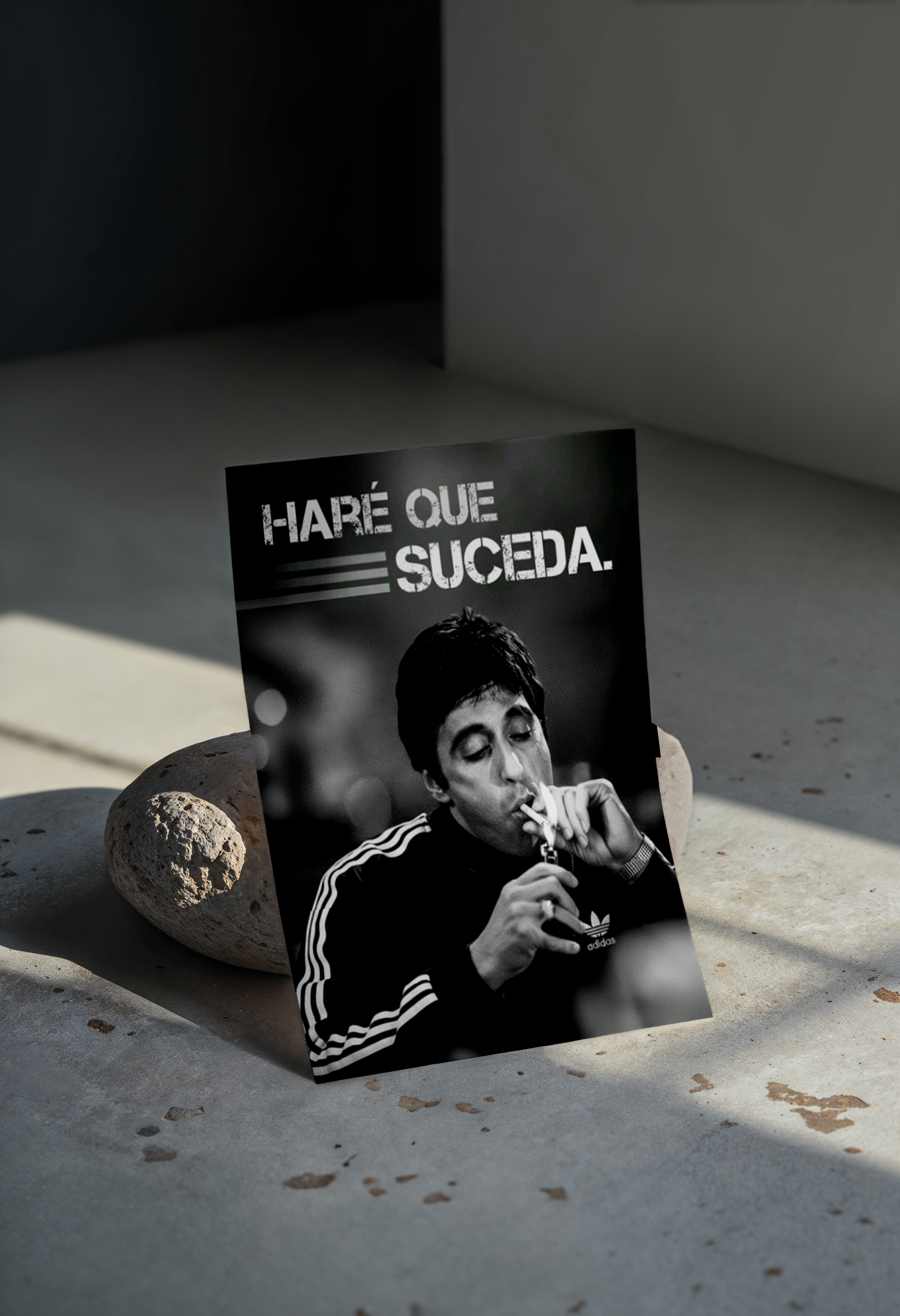 Cuadro Scarface Haré Que Suceda Adidas – Arte Urbano de Cine