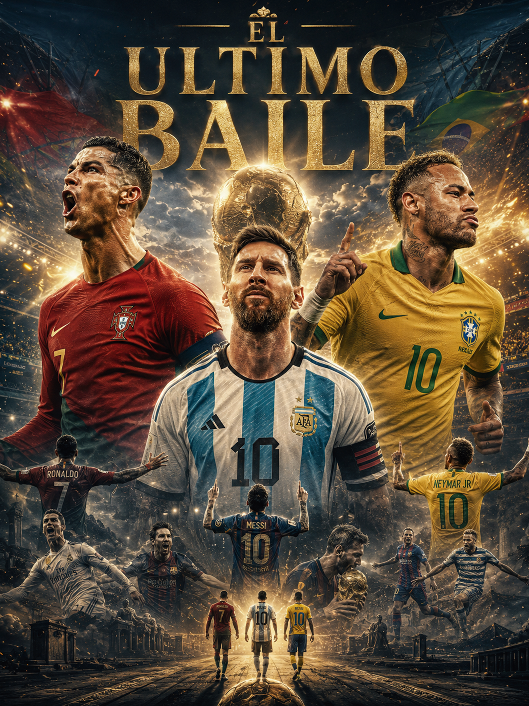 El Último Baile | Póster Messi, Cristiano y Neymar 15x20