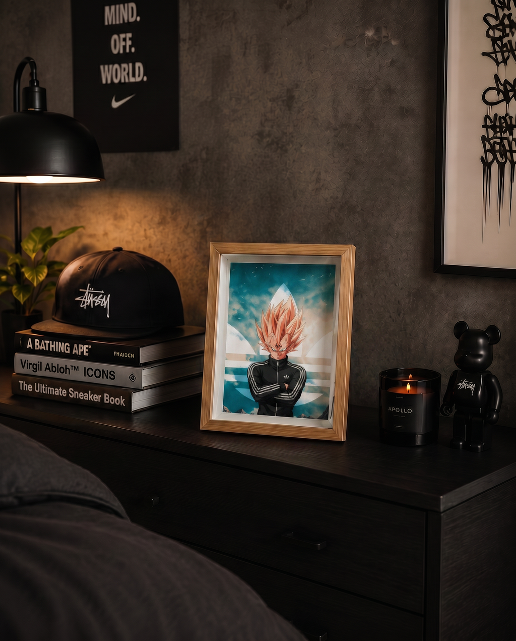Cuadro Vegeta Adidas – Arte Anime Urbano Dragon Ball