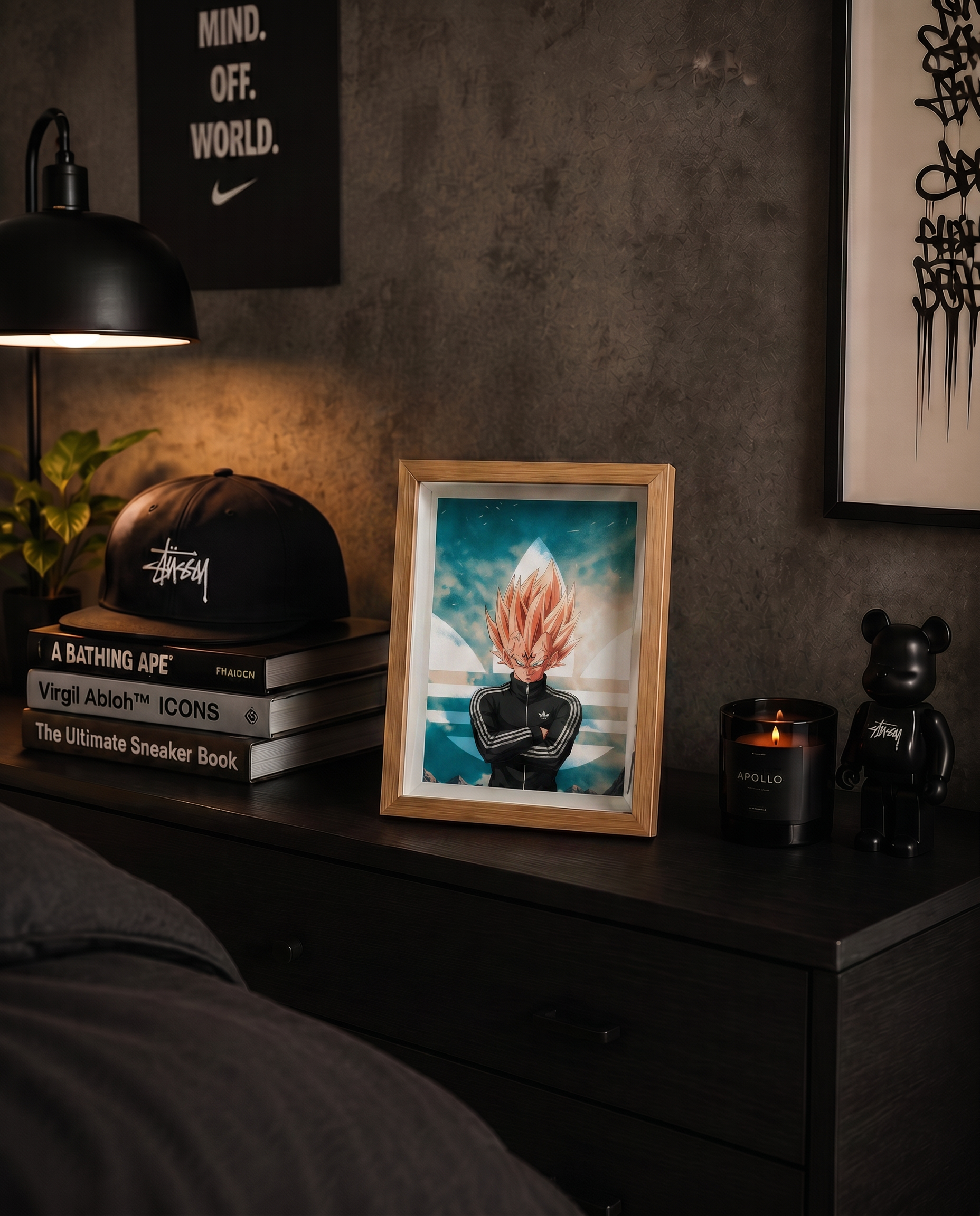 Cuadro Vegeta Adidas – Arte Anime Urbano Dragon Ball