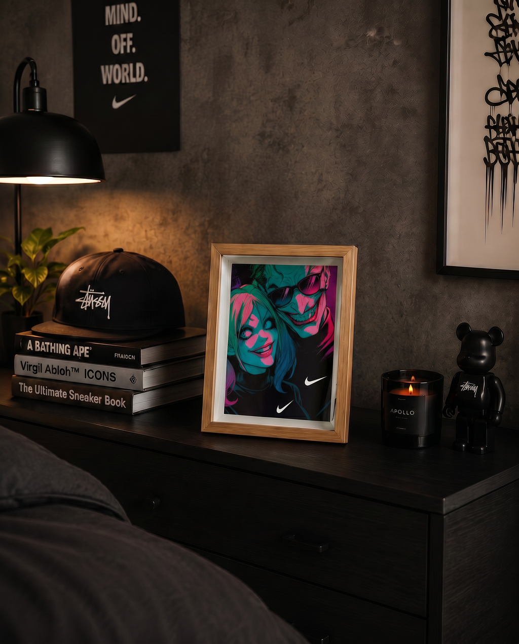 Cuadro Harley Queen x Joker Nike – Arte Urbano Neón