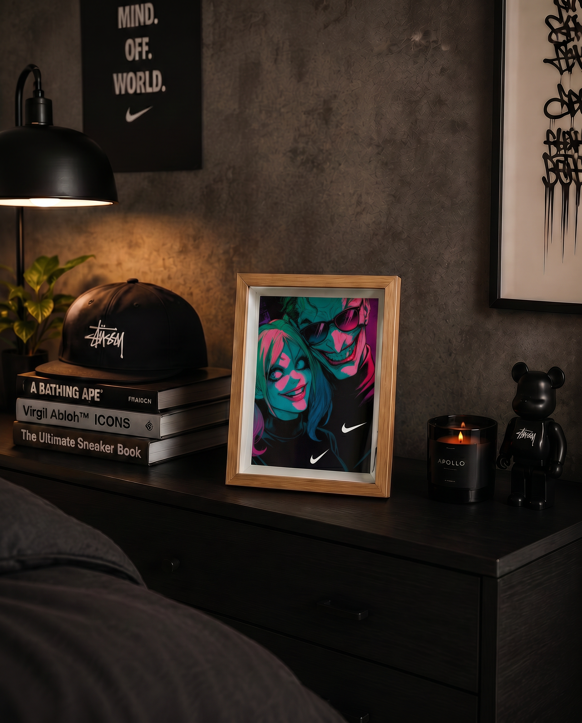 Cuadro Harley Queen x Joker Nike – Arte Urbano Neón
