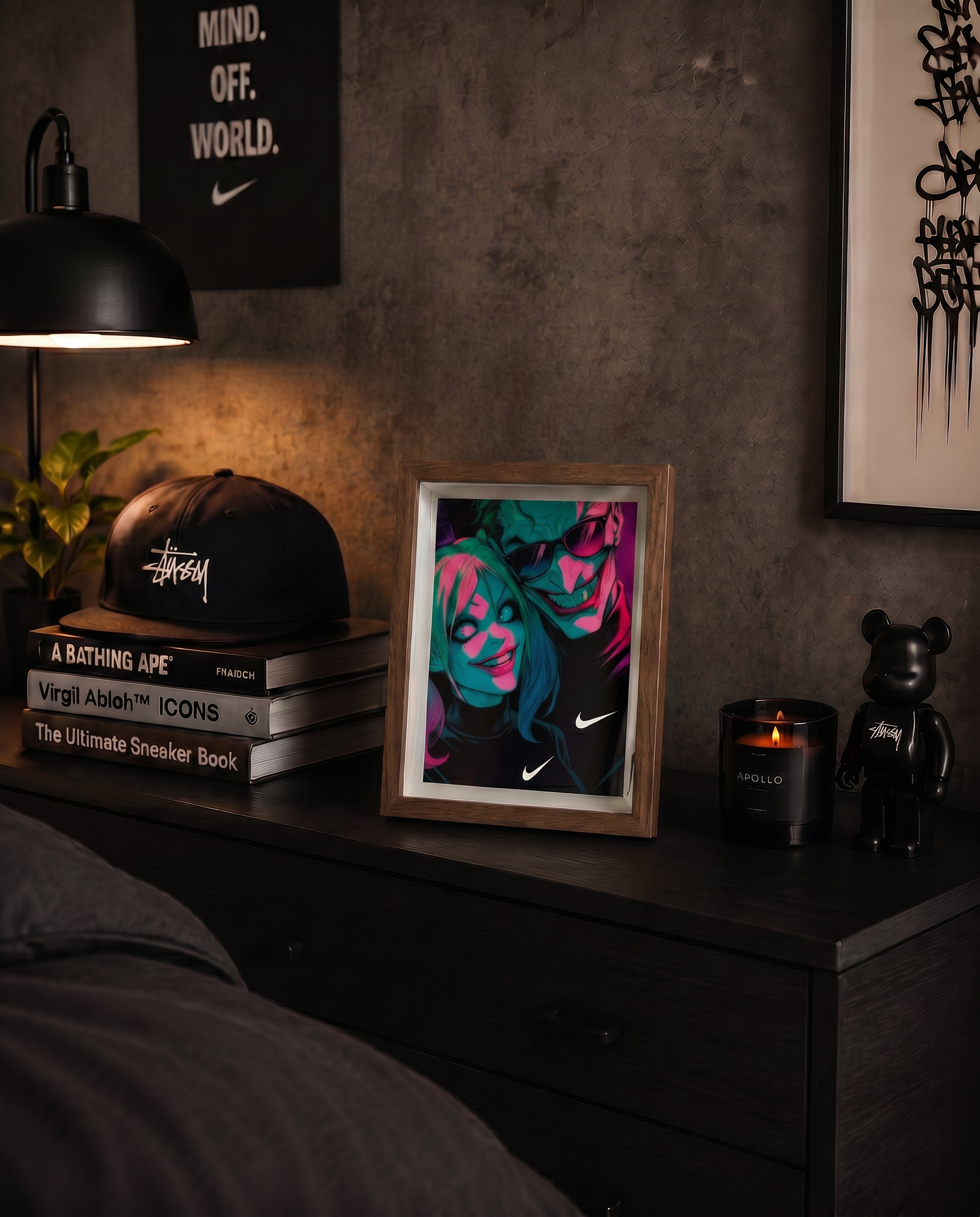 Cuadro Harley Queen x Joker Nike – Arte Urbano Neón