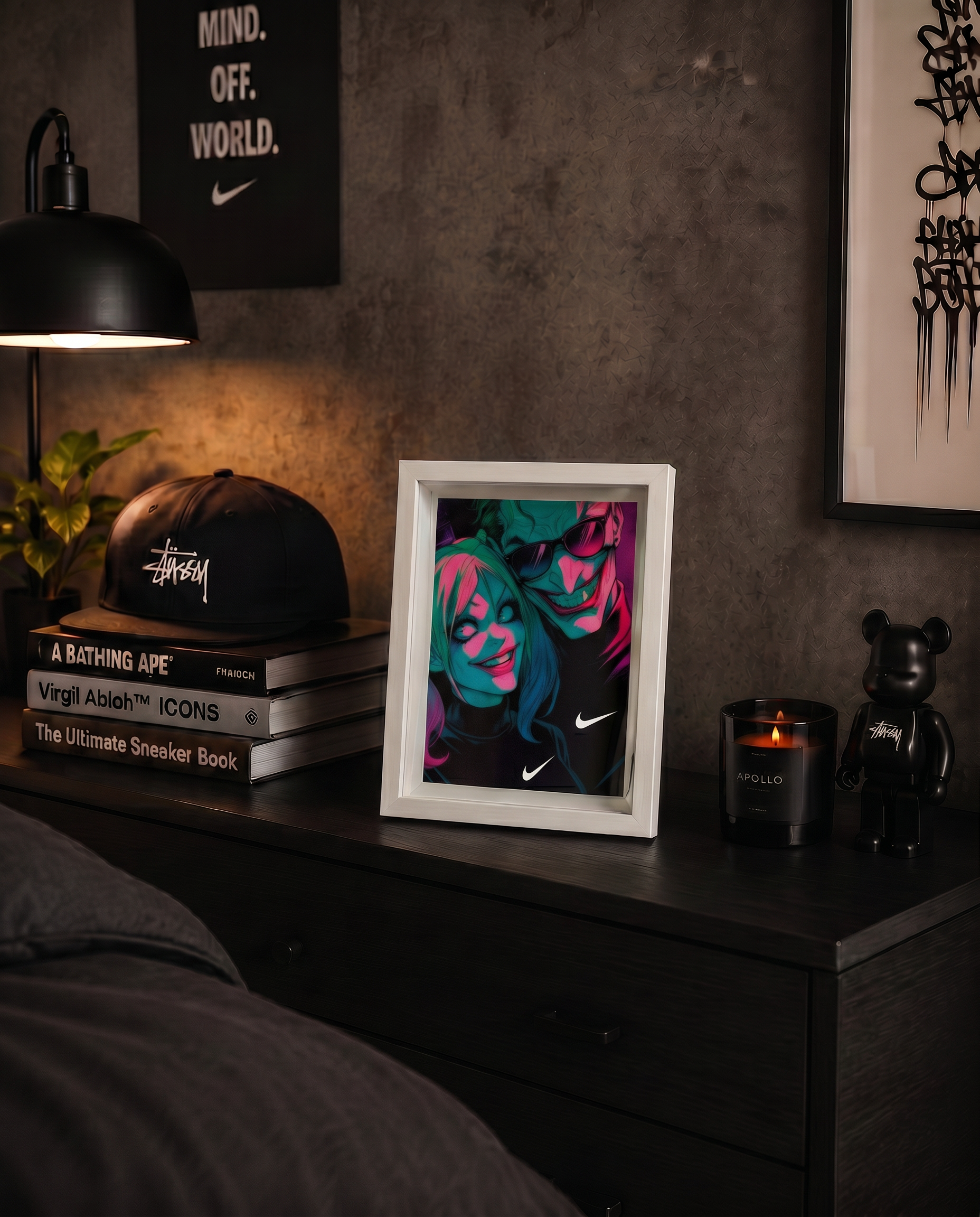 Cuadro Harley Queen x Joker Nike – Arte Urbano Neón