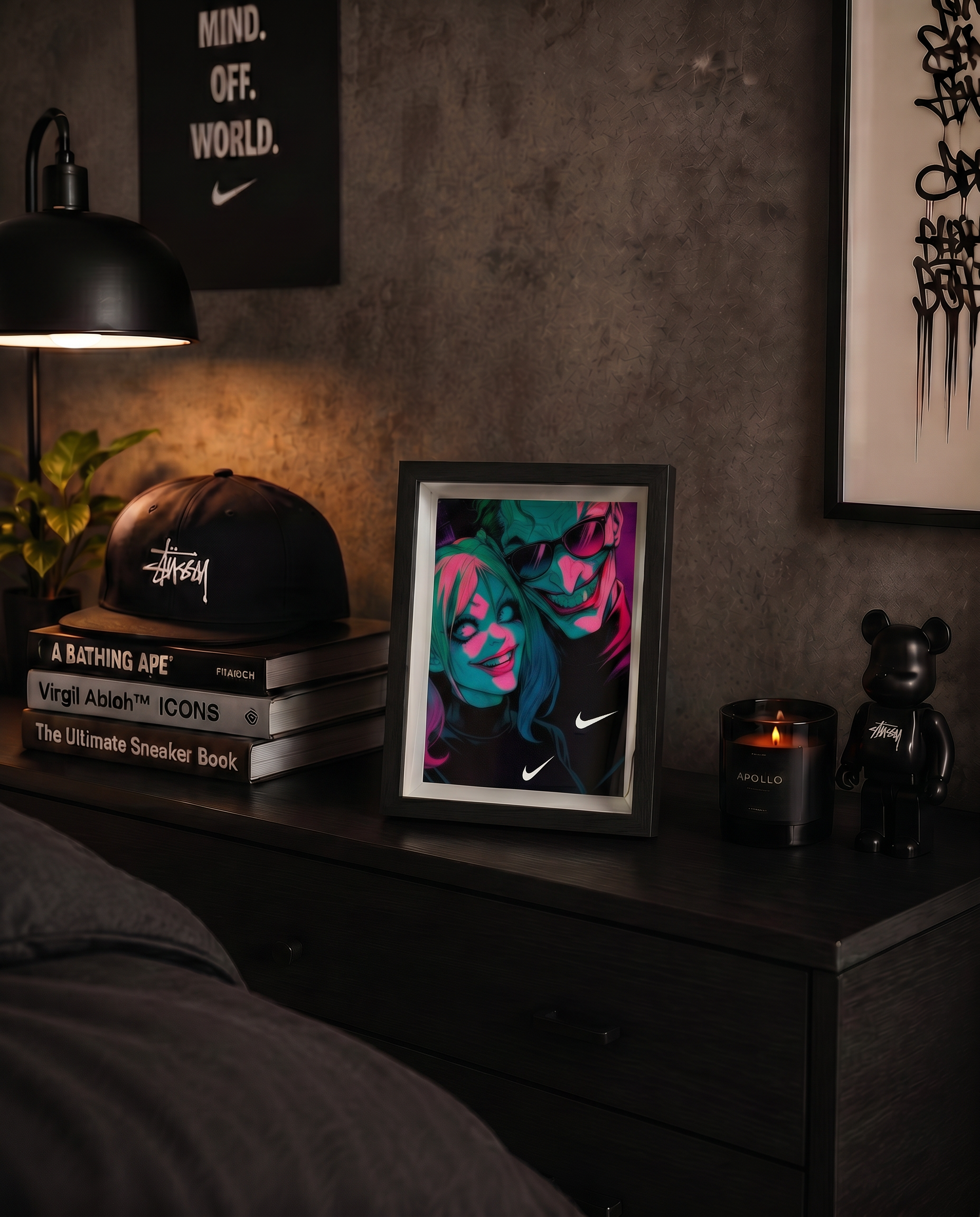 Cuadro Harley Queen x Joker Nike – Arte Urbano Neón