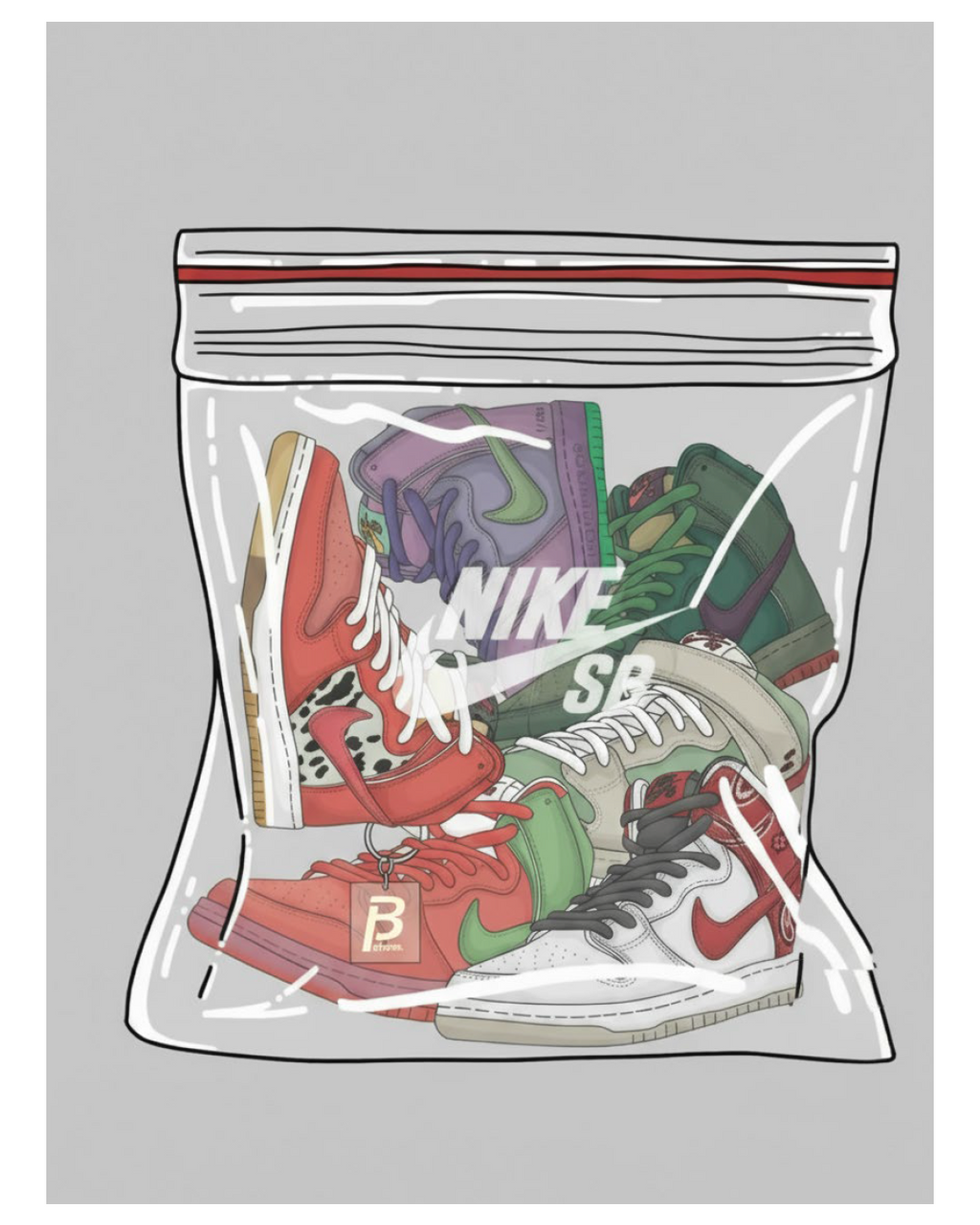 Cuadro Nike SB Ziploc – Arte Sneaker Urbano Colección