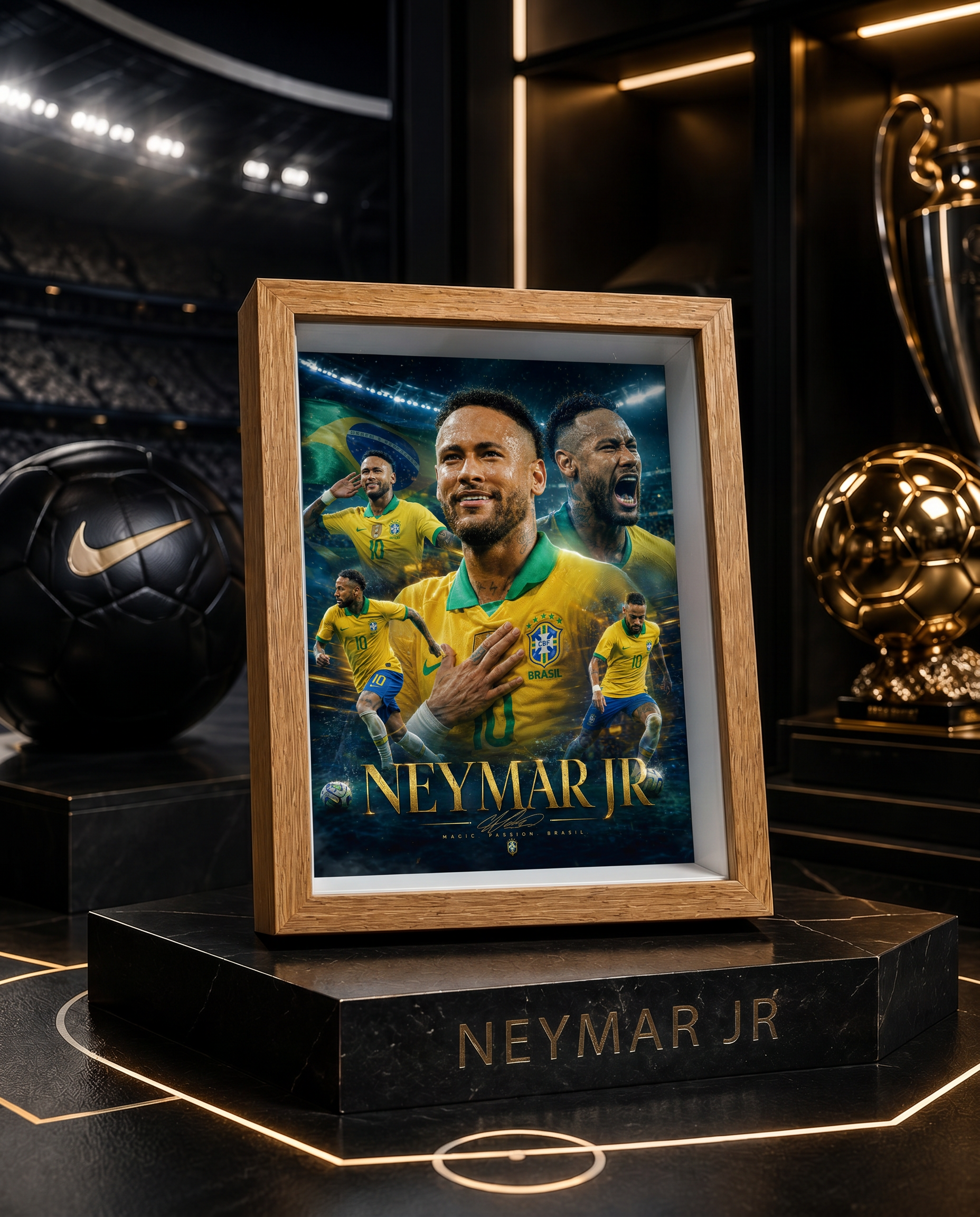 Neymar Jr Brasil | Póster Leyendas del Fútbol 15x20