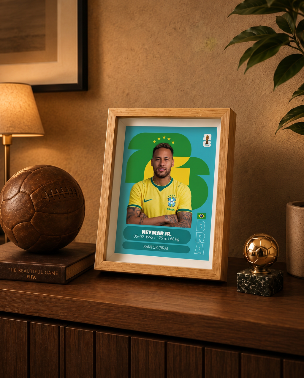 Neymar Jr Brasil | Lámina Mundial 2026 15x20
