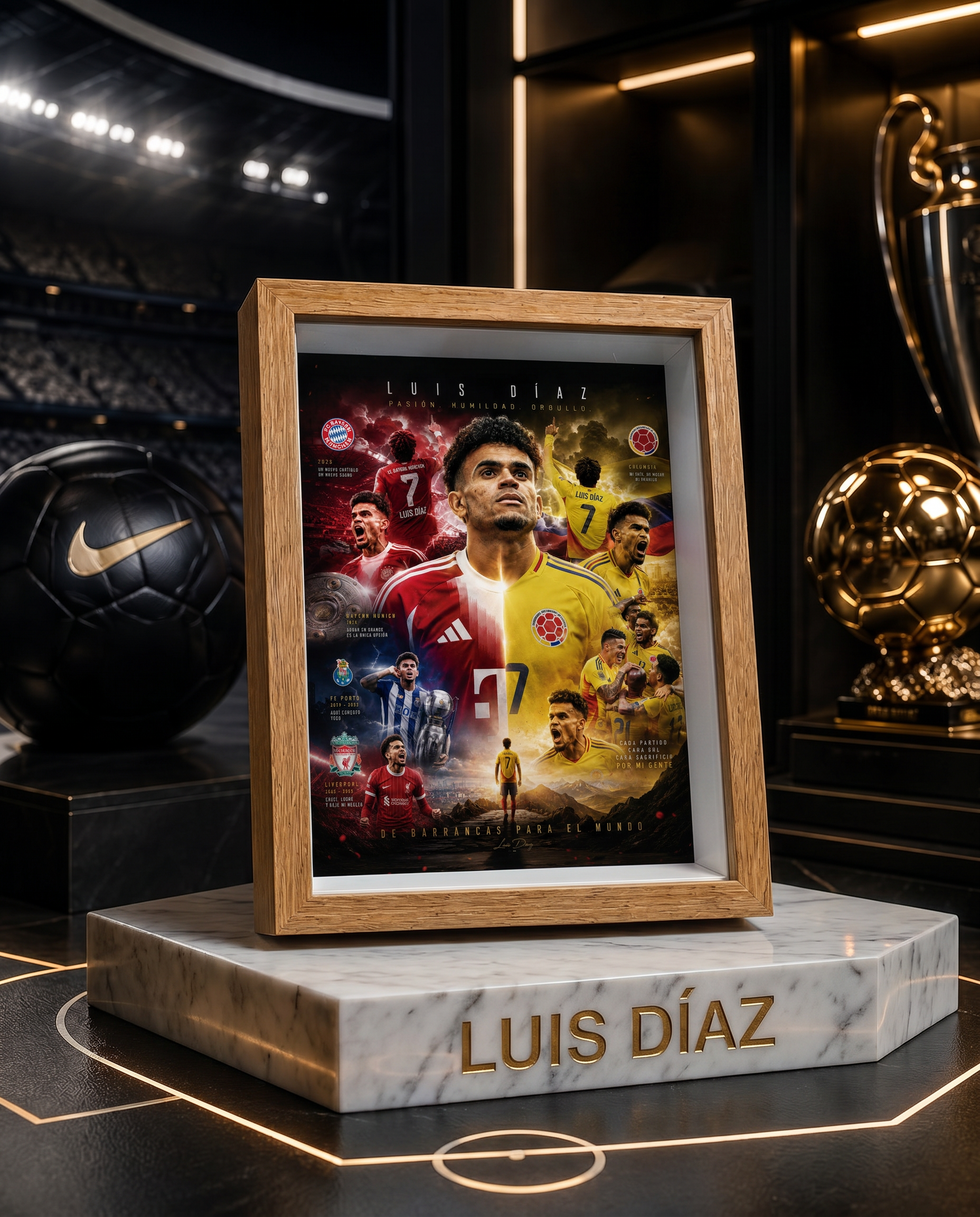 Luis Díaz Colombia | Póster Leyendas del Fútbol 15x20
