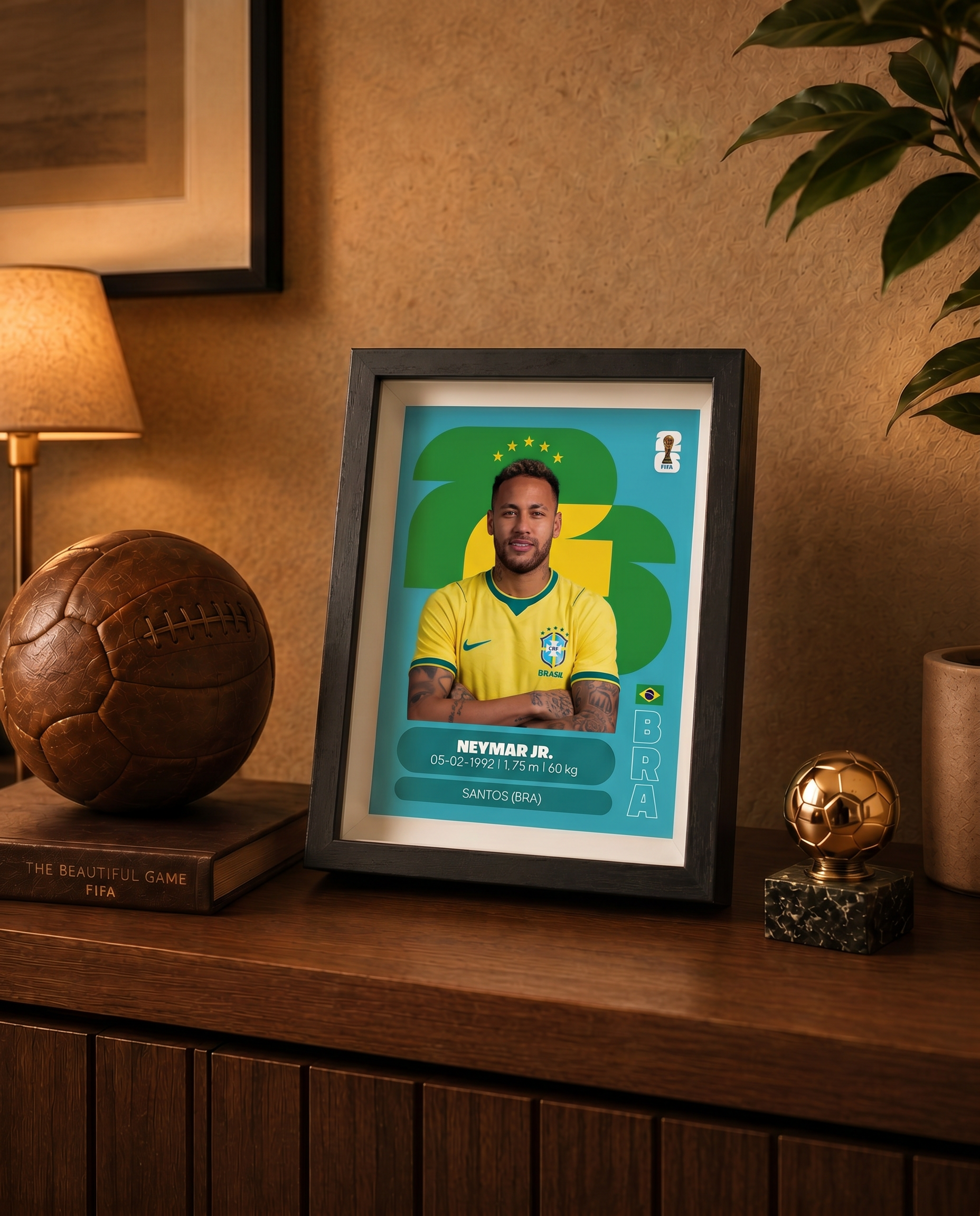 Neymar Jr Brasil | Lámina Mundial 2026 15x20