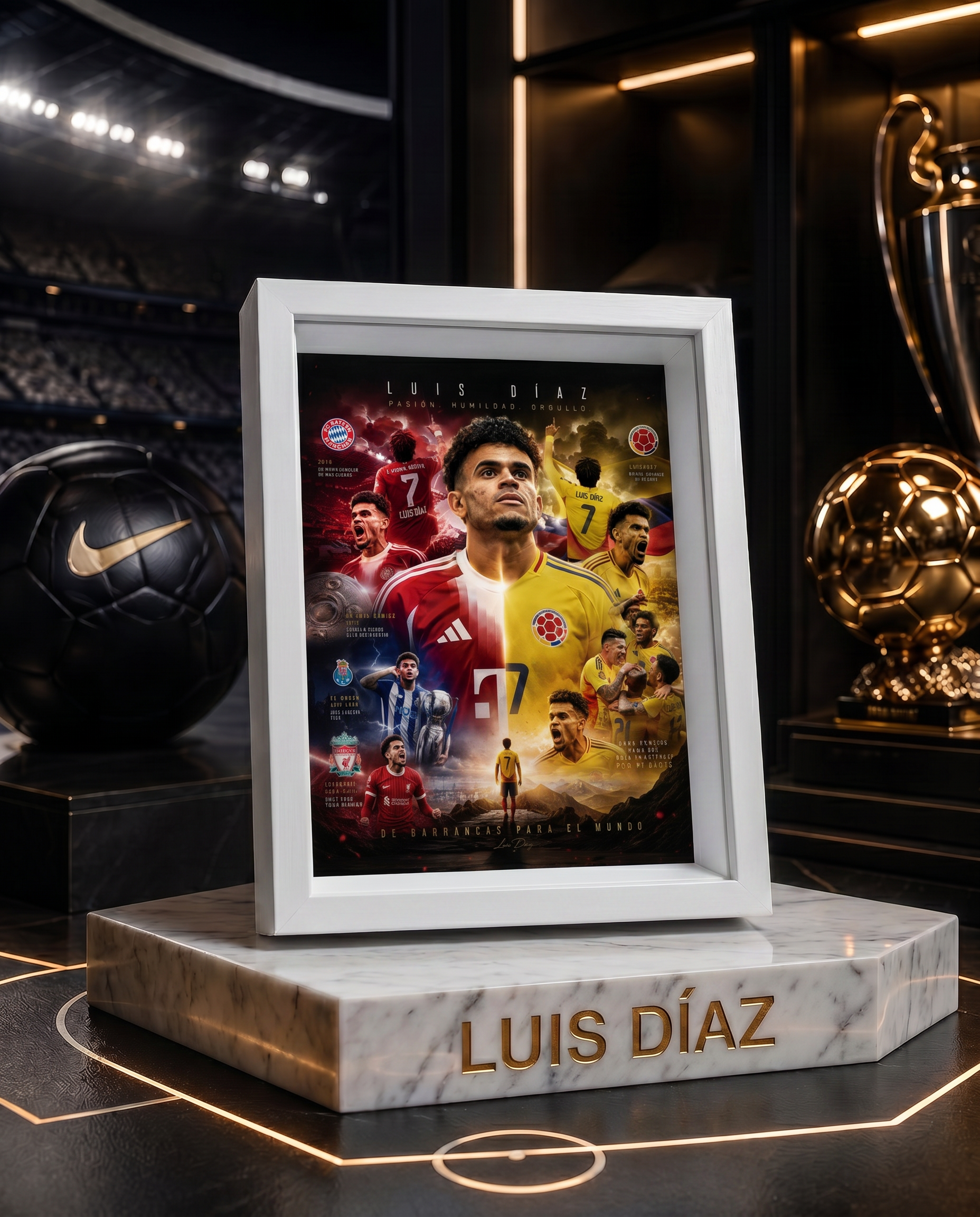 Luis Díaz Colombia | Póster Leyendas del Fútbol 15x20