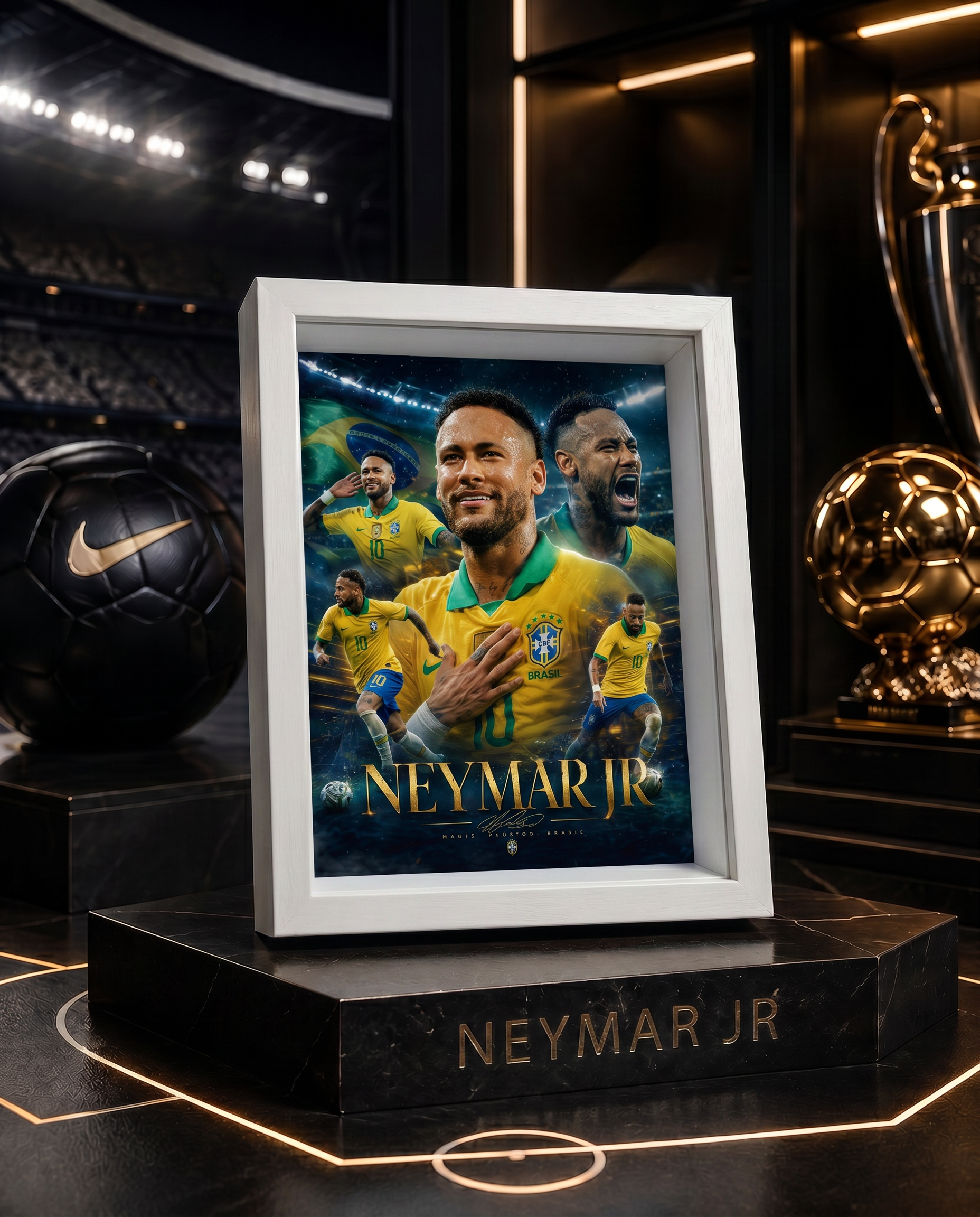 Neymar Jr Brasil | Póster Leyendas del Fútbol 15x20