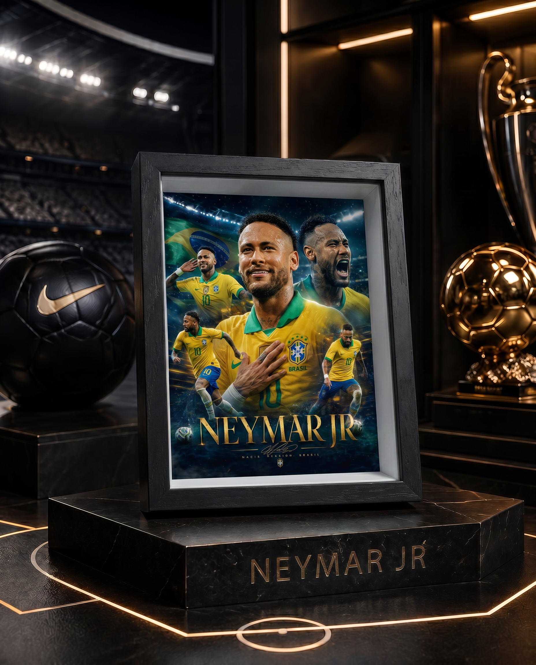 Neymar Jr Brasil | Póster Leyendas del Fútbol 15x20