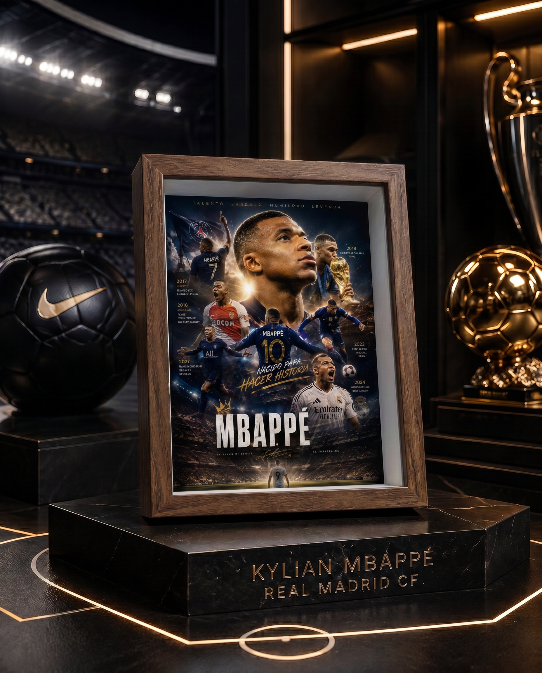 Kylian Mbappé | Póster Nacido para Hacer Historia 15x20