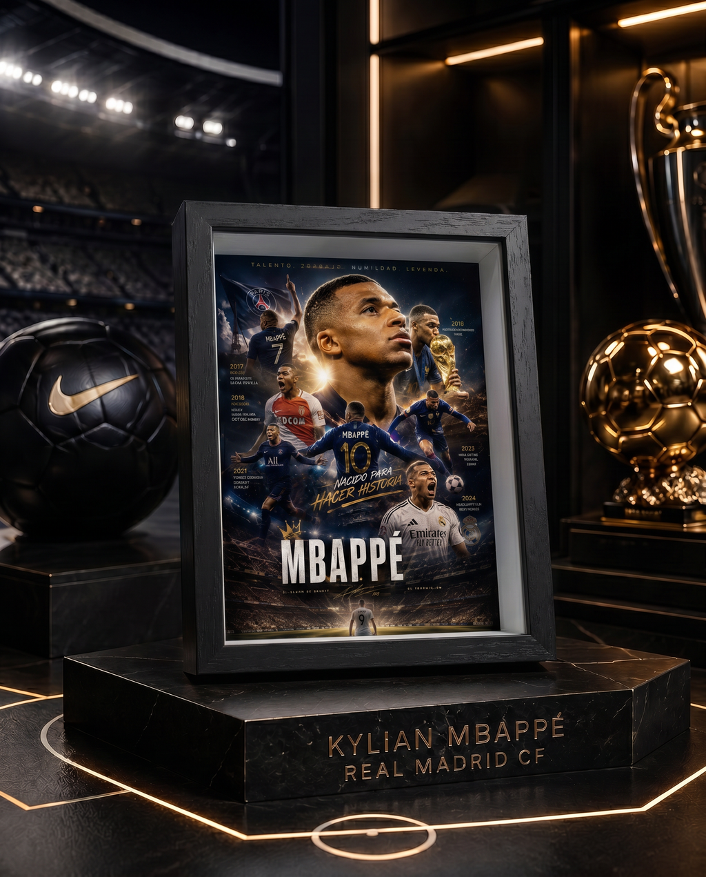 Kylian Mbappé | Póster Nacido para Hacer Historia 15x20