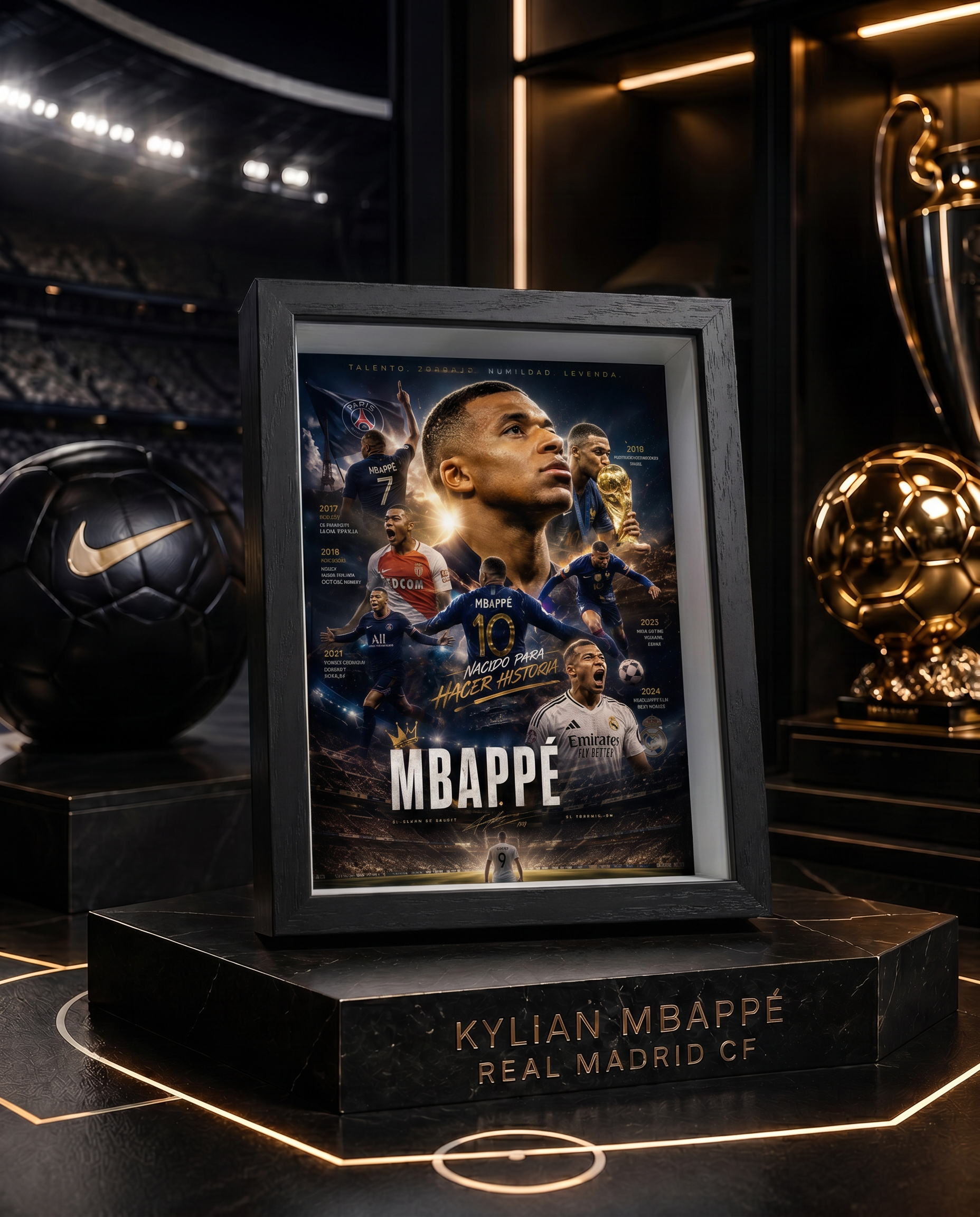 Kylian Mbappé | Póster Nacido para Hacer Historia 15x20